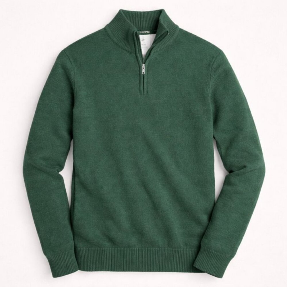NWT Sonoma Quarter Zip Sweater XXL Green Lightweight Pullover Soft Casual Layer